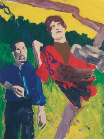 Malerei von Thomas Hoor mit dem Titel »Jörg und Heide« Acryl auf Leinwand
