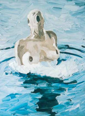Malerei von Thomas Hoor mit dem Titel »Sauerstoff«, Acryl auf Leinwand