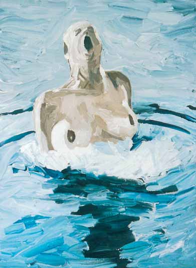 Malerei von Thomas Hoor mit dem Titel »Sauerstoff«, Acryl auf Leinwand