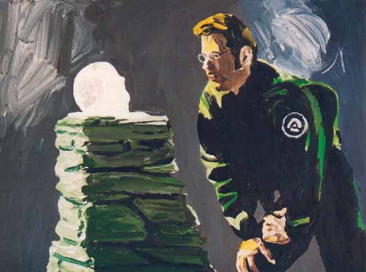Malerei von Thomas Hoor mit dem Titel »Science Fiction« Acryl auf Leinwand