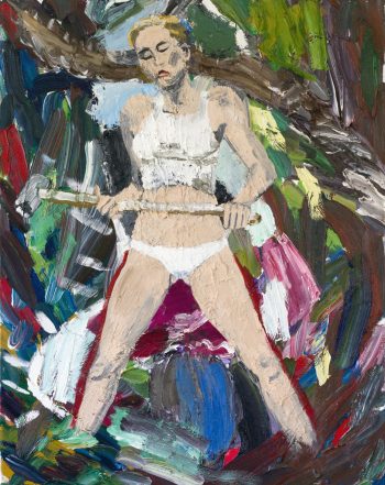 Ölgemälde von Thomas Hoor mit dem Titel »Miley Cyrus«