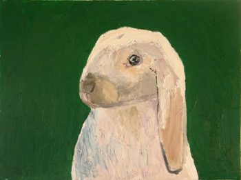 Malerei von Thomas Hoor mit dem Titel »Hase«, Acryl auf Leinwand