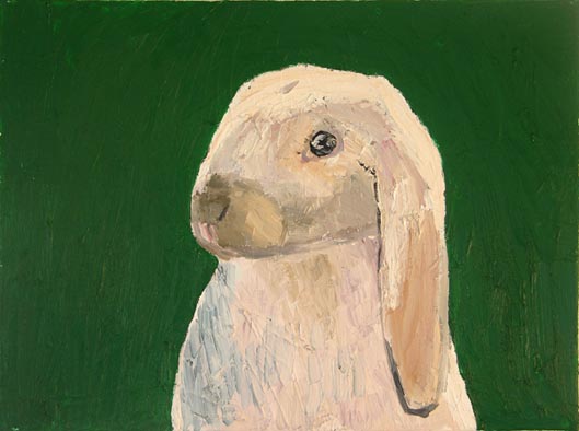 Malerei von Thomas Hoor mit dem Titel »Hase«, Acryl auf Leinwand